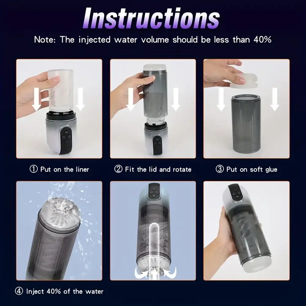 4 Pump 7 Sucking 7 Rotating 7 Licking LCD Automatic Masturbator