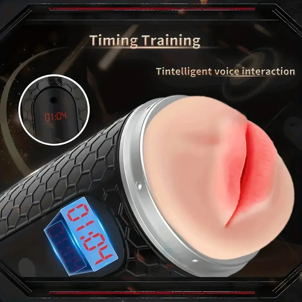 Soft Oral Vaginal Oral Sex Double-Channel Automatic Masturbator