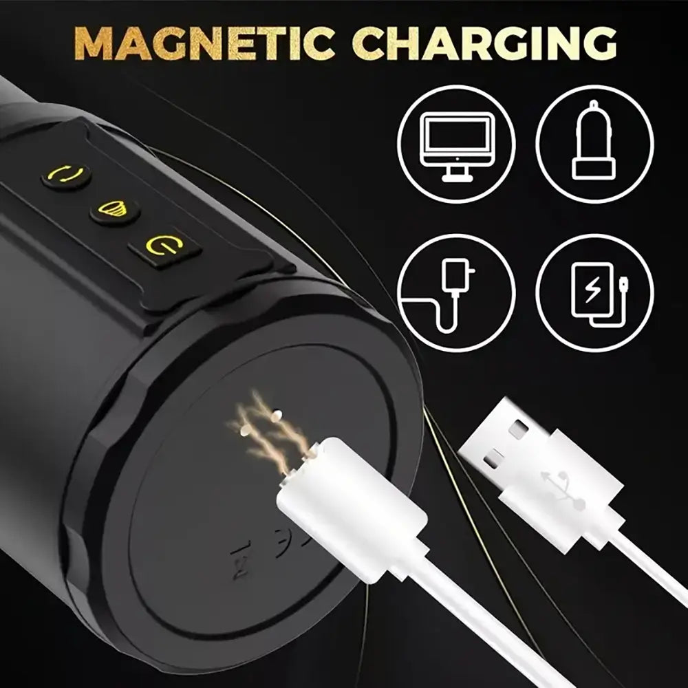 Telescoping Rotating Sex Toys Pocket Pussy Automatic Masturbator