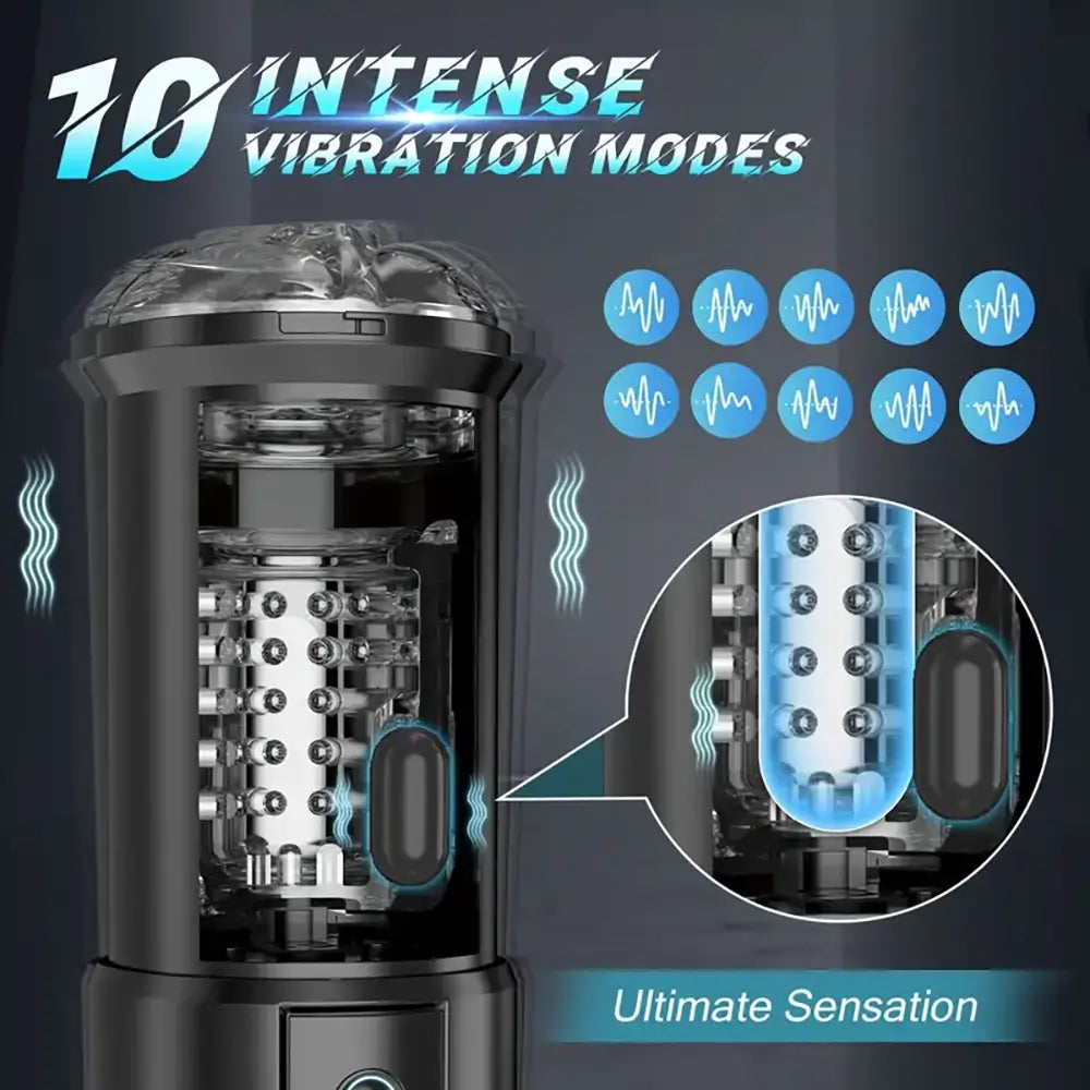 3 in 1 Sucking Vibrating Thrusting Automatic Real Male Masturbator