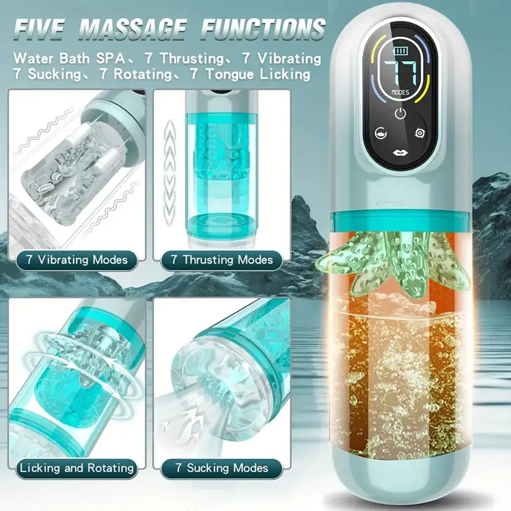 7 Sucking Vibrating Thrusting Rotating Licking Automatic Masturbator