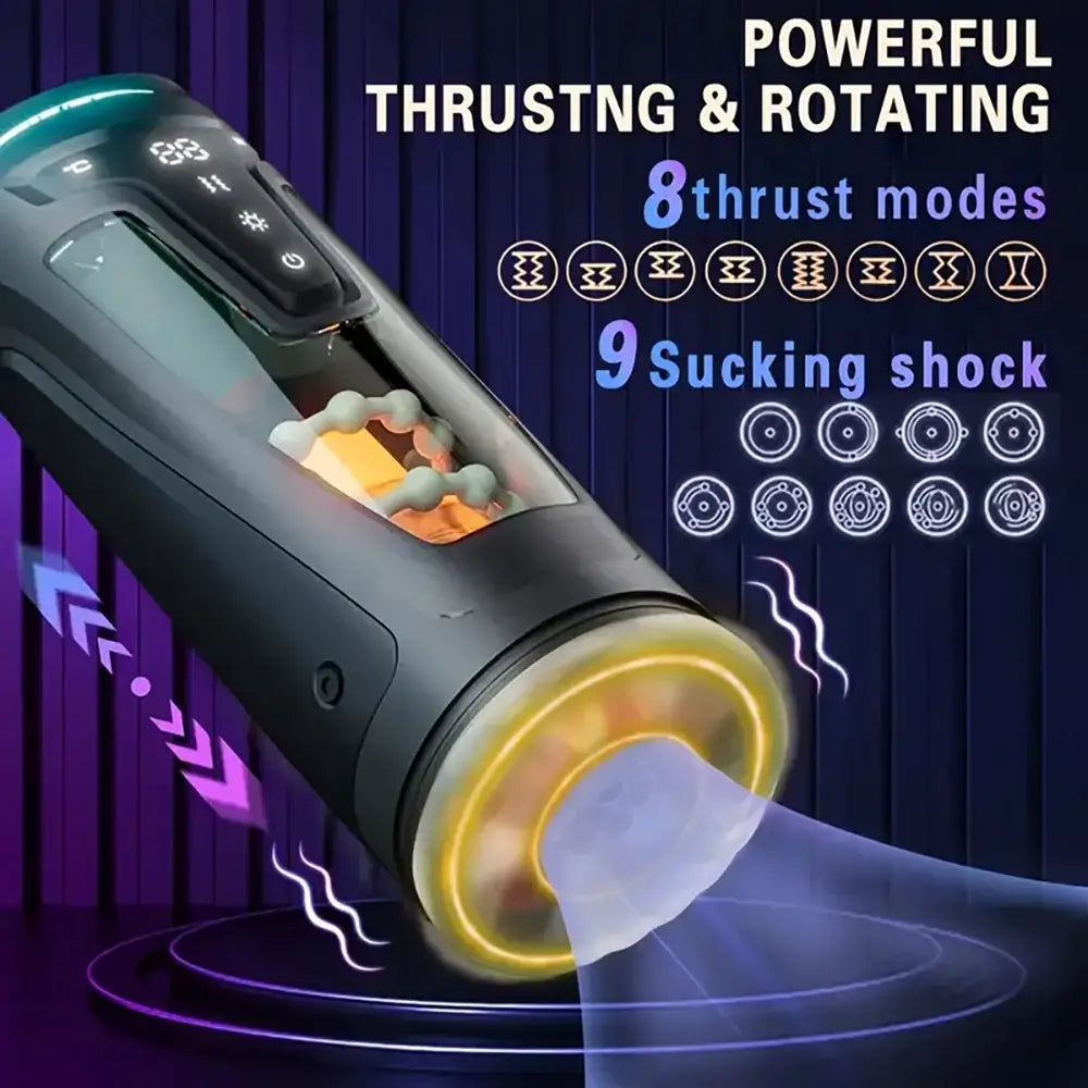 Vacuum Suction Vibration Explosive Button Automatic Masturbator