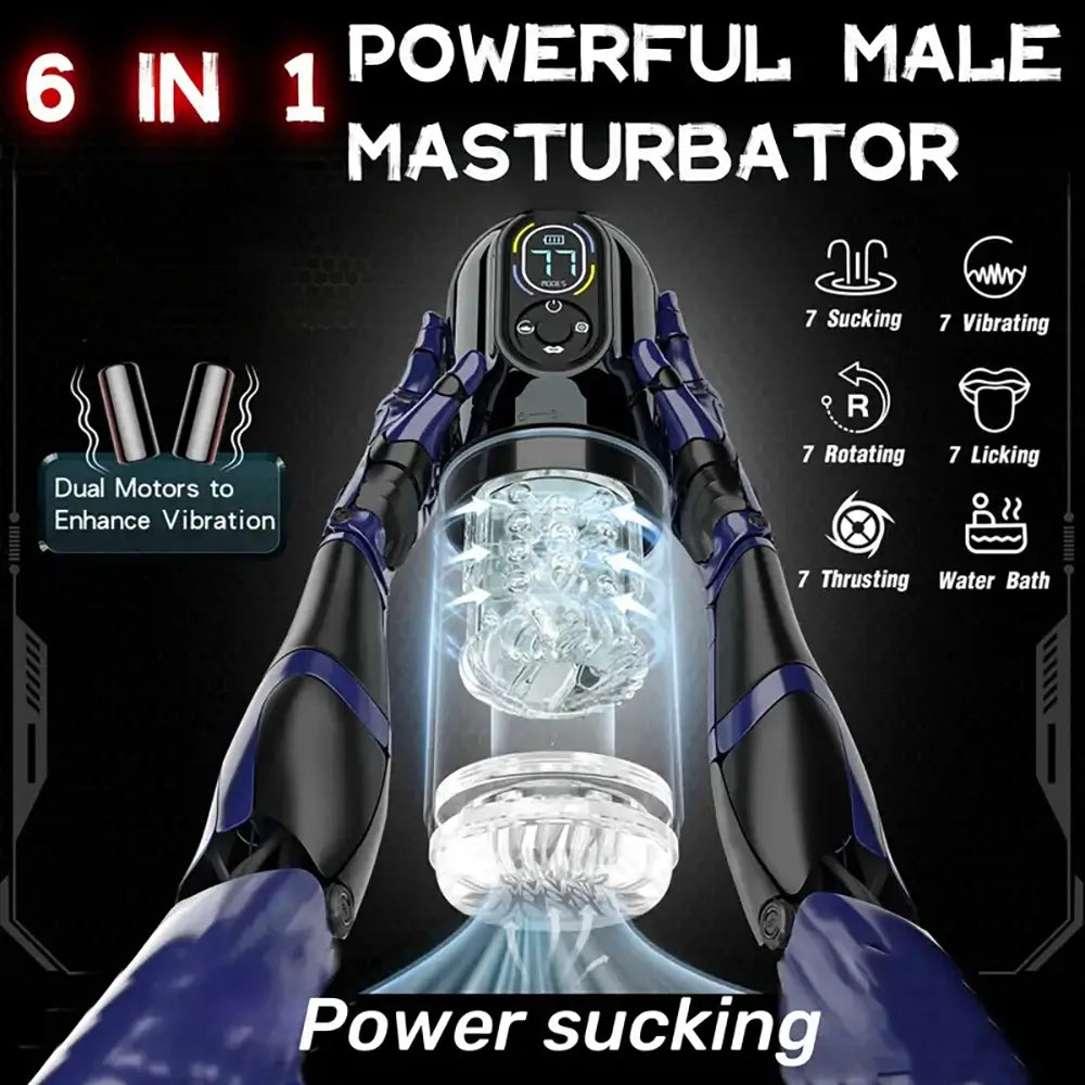 7 Sucking Vibrating Thrusting Rotating Licking Automatic Masturbator
