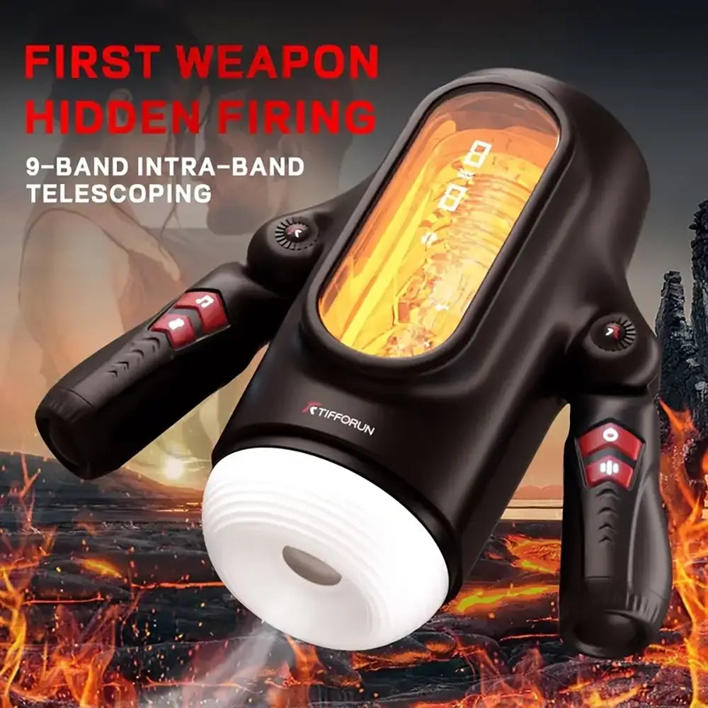 9 Telescopic Vibration LED Display Intelligent Heating Voice Masturbator