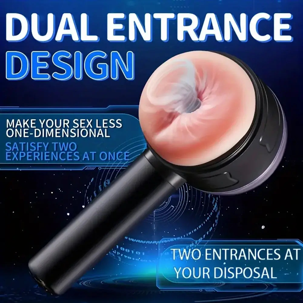 10 Vibration Anal and Vaginal 2 in 1 Handheld Automatic Masturbator