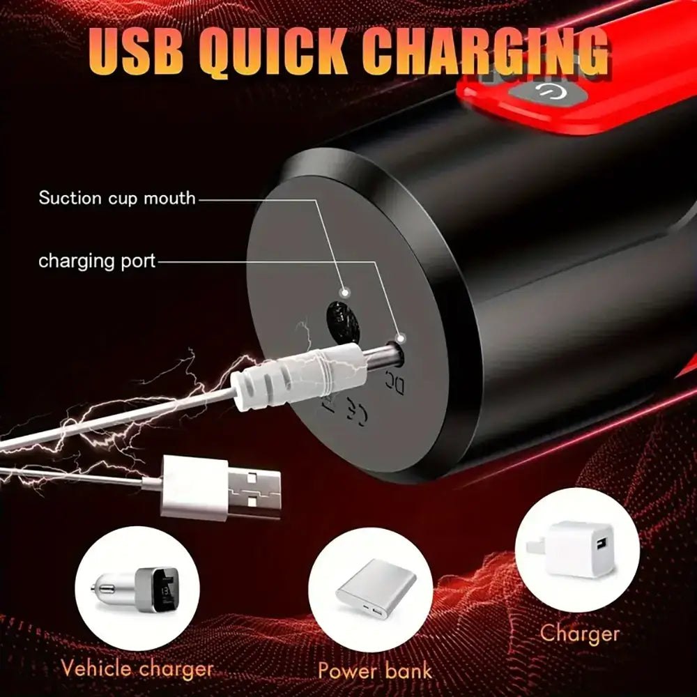 3 Thrust 7 Rotation Modes Sucking USB Rechargeable Auto Masturbator