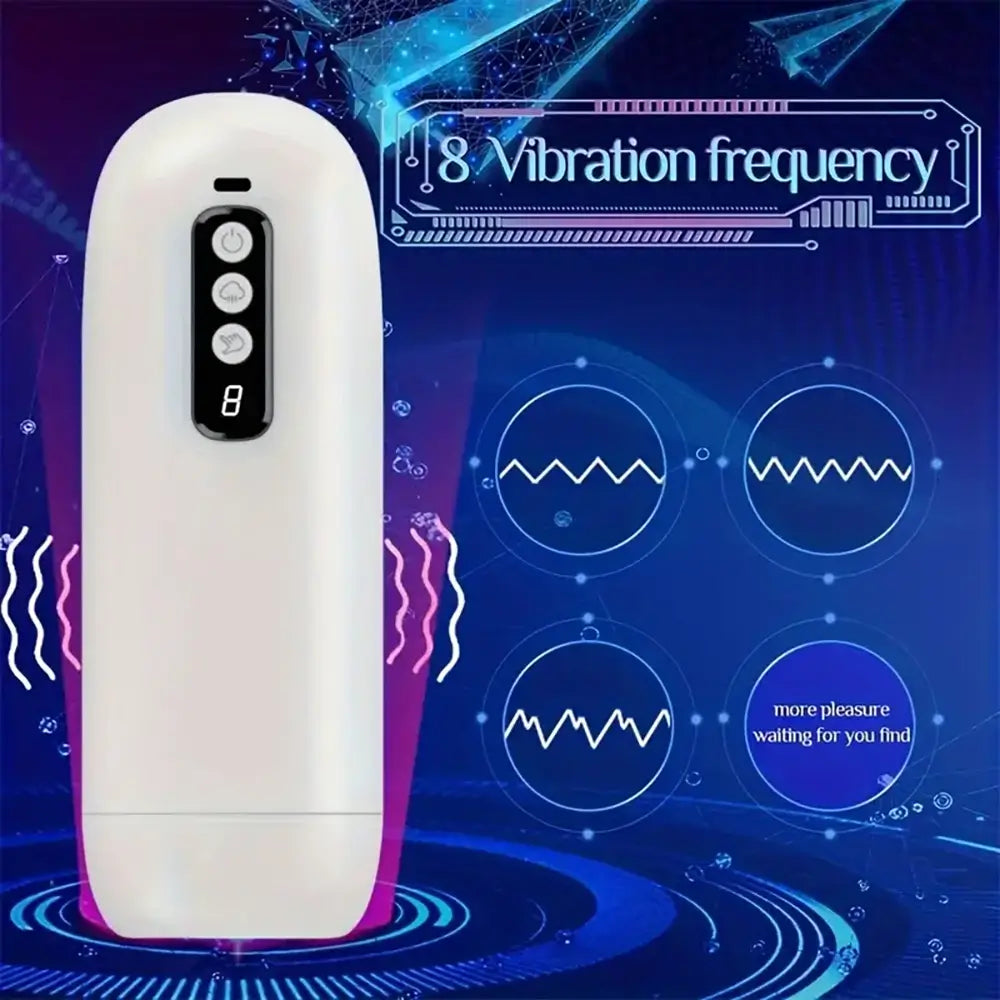 Hand Control Sucking Vibrating Indication Male Automatic Masturbator