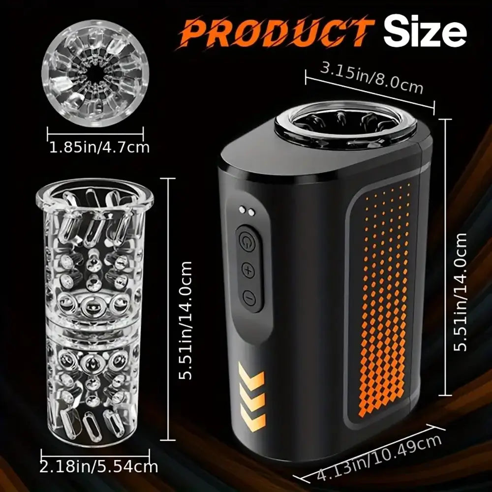 Oil Tank Shape Automatic Rotation Masturbator Cup With 7 Modes