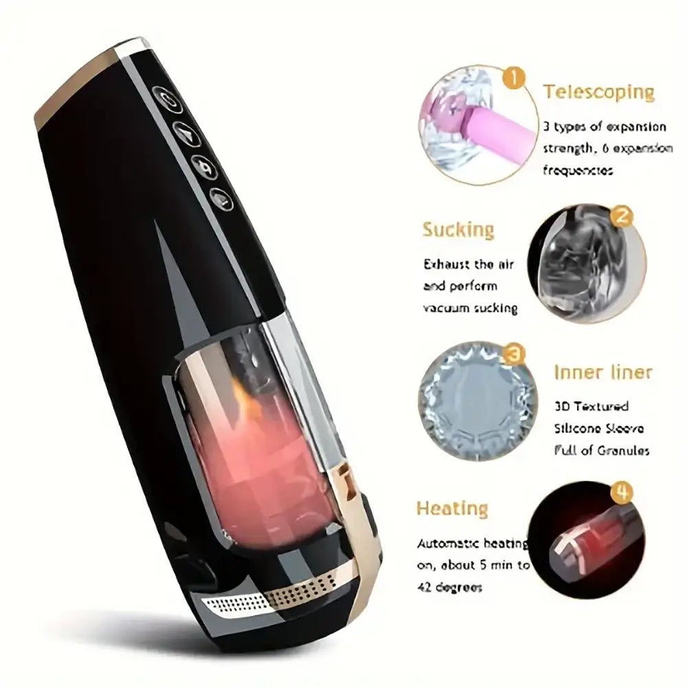 Squeezing High Speed Piston Qi Piston Rotation Stretching Masturbator