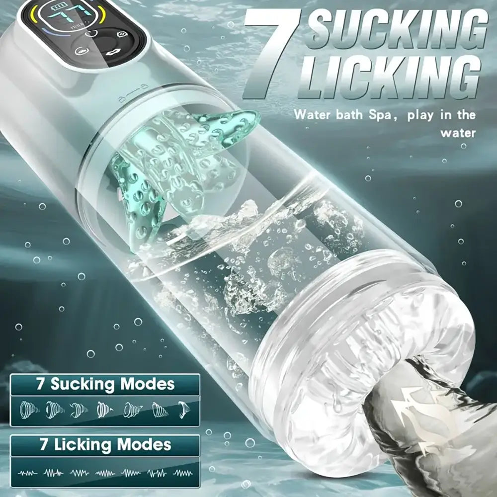 7 Sucking Vibrating Thrusting Rotating Licking Automatic Masturbator