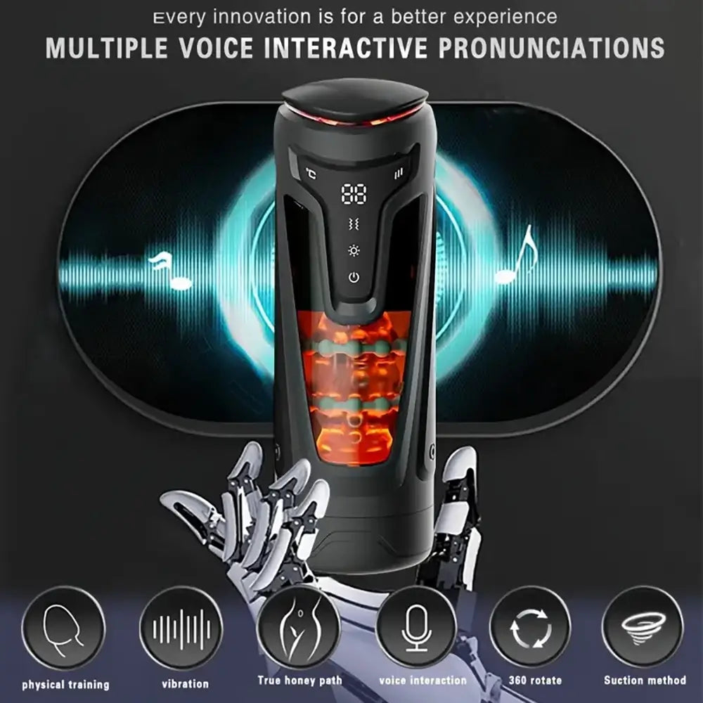 Vacuum Suction Vibration Explosive Button Automatic Masturbator