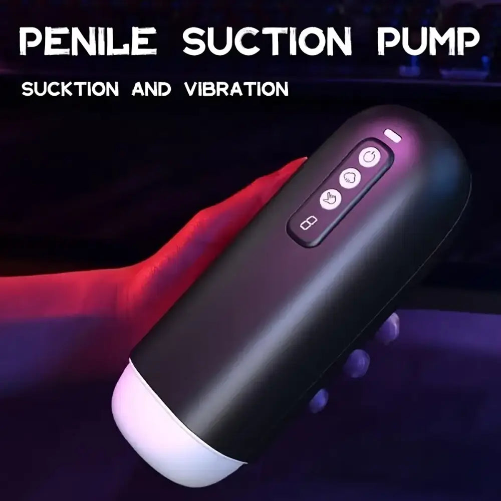 Hand Control Sucking Vibrating Indication Male Automatic Masturbator