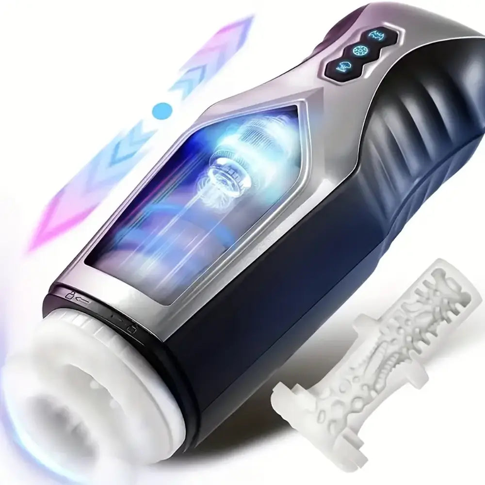 7 Thrusting Vibrating Modes 3D Realistic Channel Thrusting Masturbator