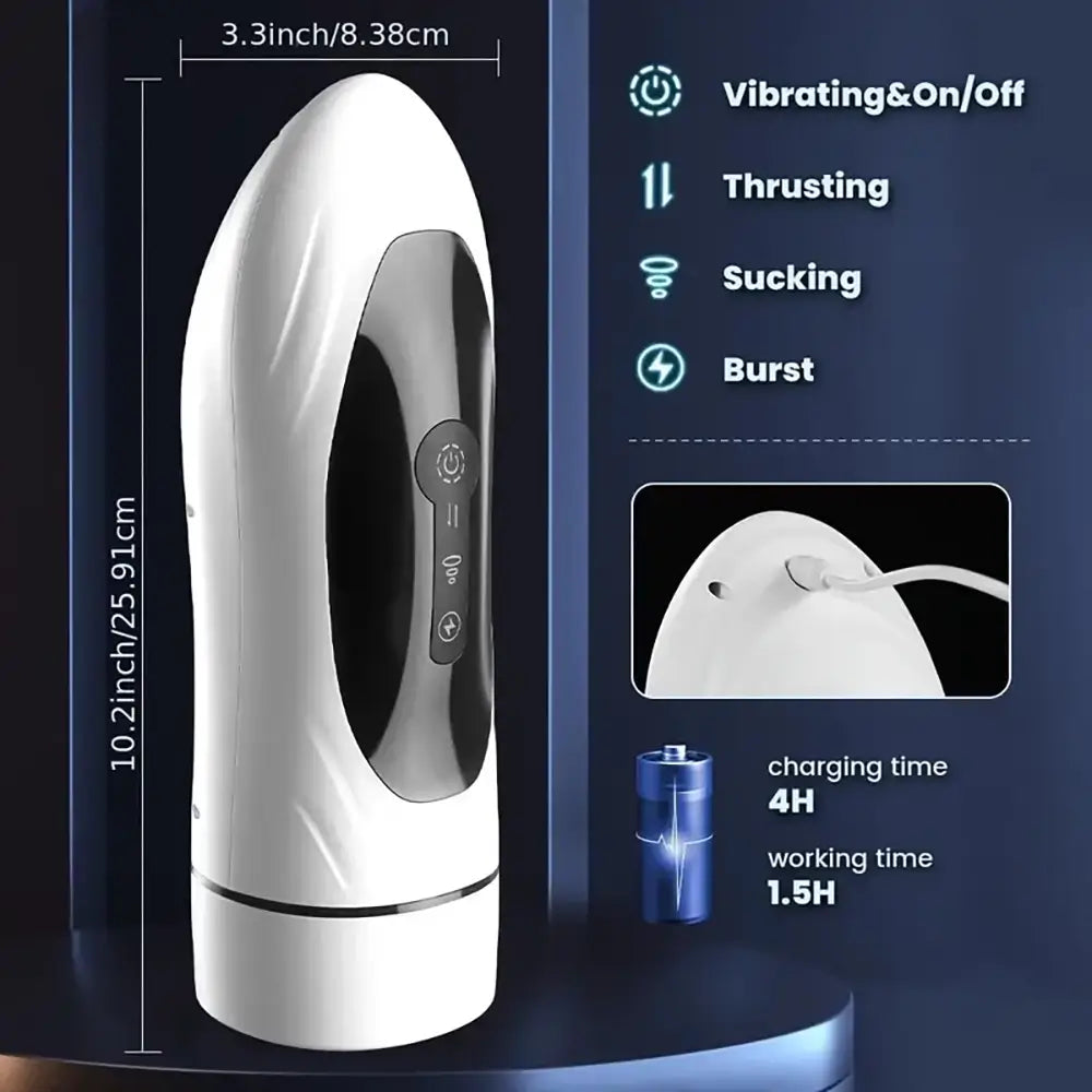 5 Thrusting 4 Sucking 7 Vibration 3D Realistic Automatic Masturbator