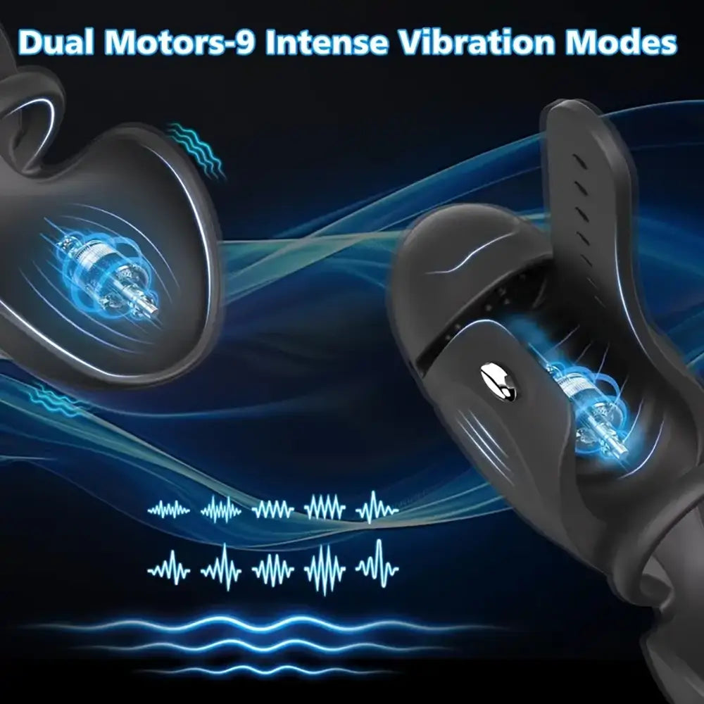 4 in 1 Vibrating APP Controlled Male Sex Toy Stroker with Cock Ring