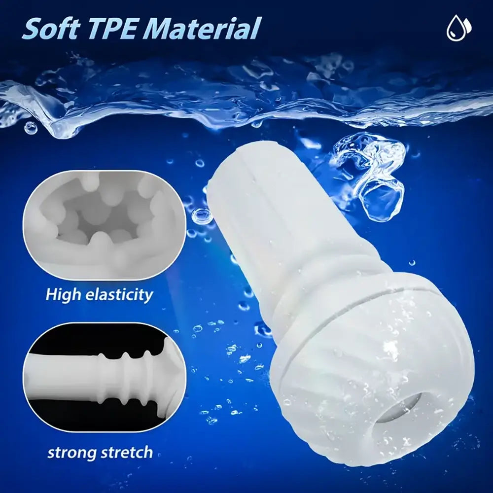 Vibrating Telescopic Starry LED Light Male Automatic Masturbator