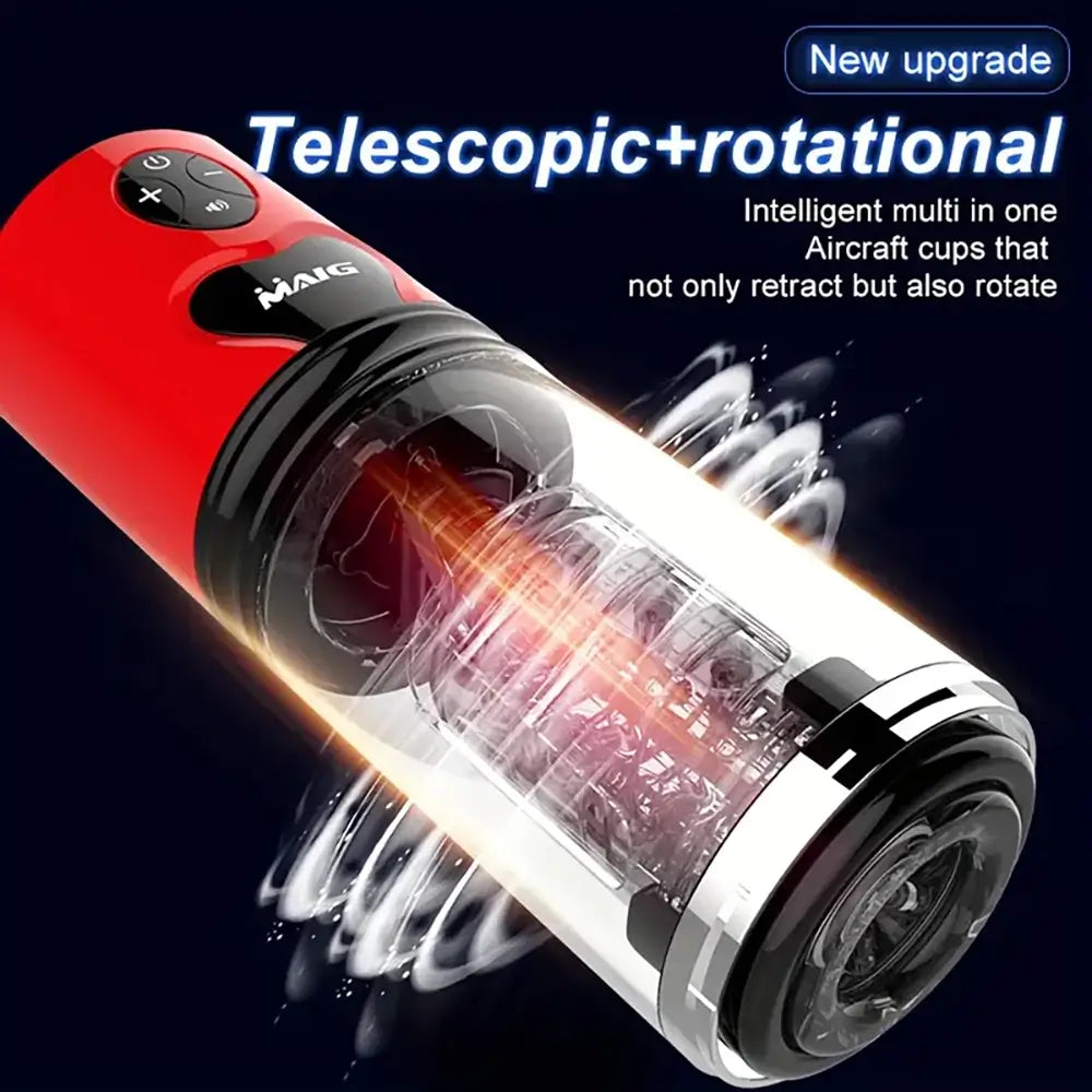 Multi Angle Automatic Telescopic Rotating Heating Masturbator