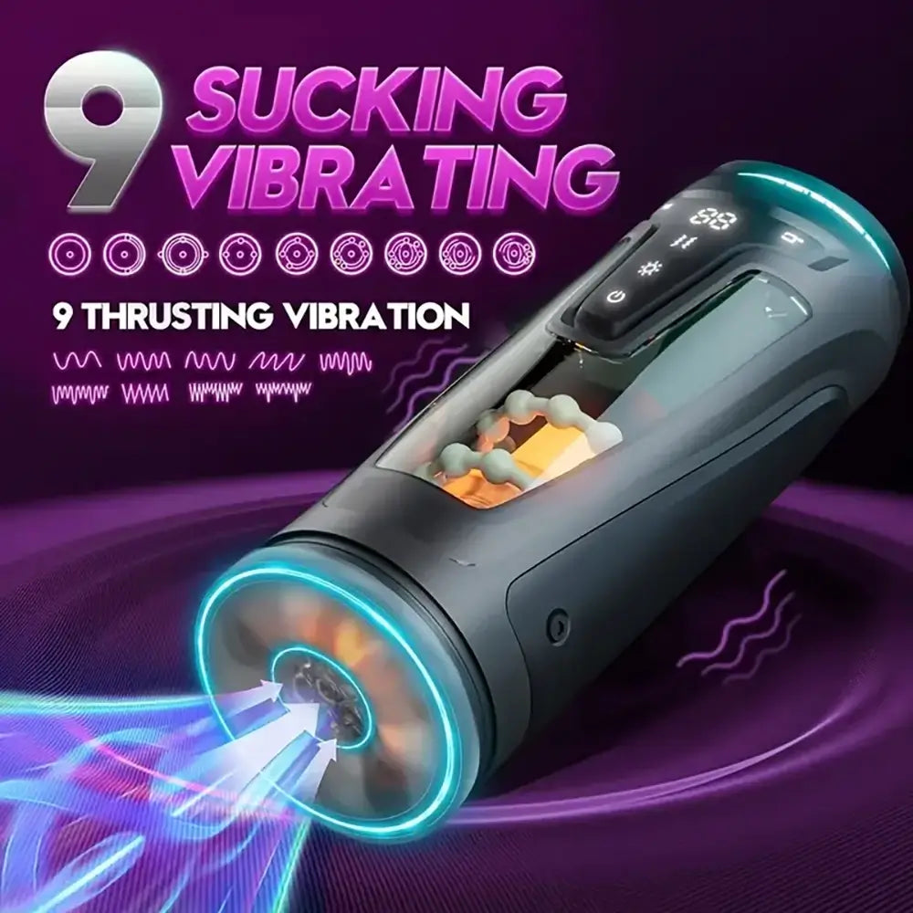 Vacuum Suction Vibration Explosive Button Automatic Masturbator