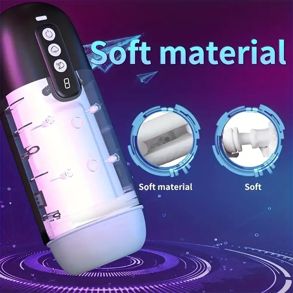 Hand Control Sucking Vibrating Indication Male Automatic Masturbator