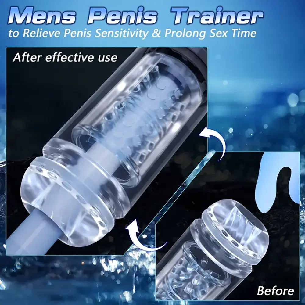 UPGRADED 7+7+7 Licking Suction 7 Rotating Modes Auto Masturbator