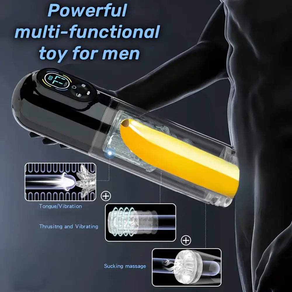 7 Sucking Vibrating Thrusting Rotating Licking Automatic Masturbator