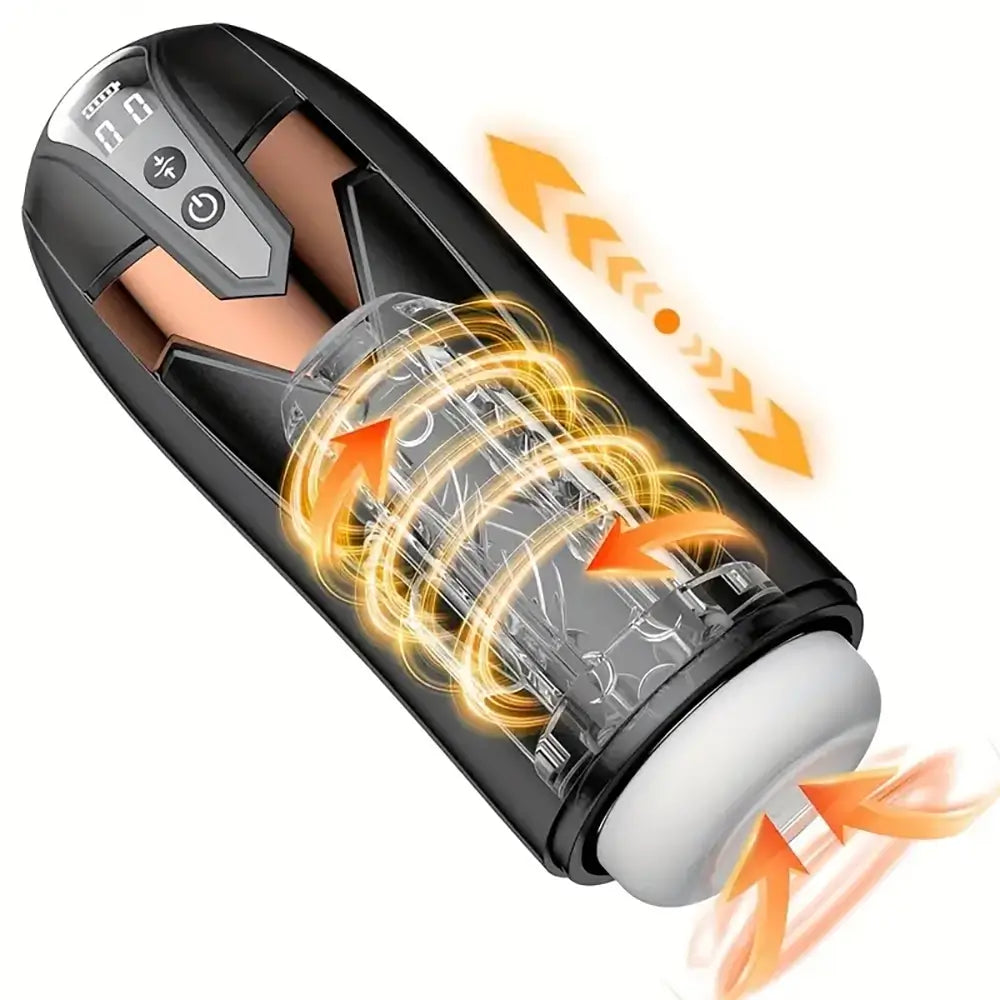 Forward Reverse Telescopic Heating Automatic Male Rotation Masturbator