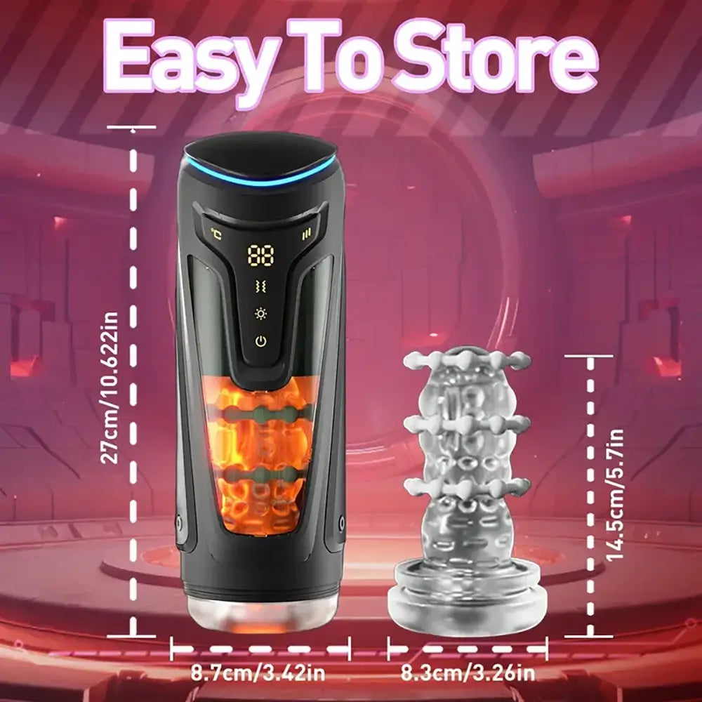 Vacuum Suction Vibration Explosive Button Automatic Masturbator