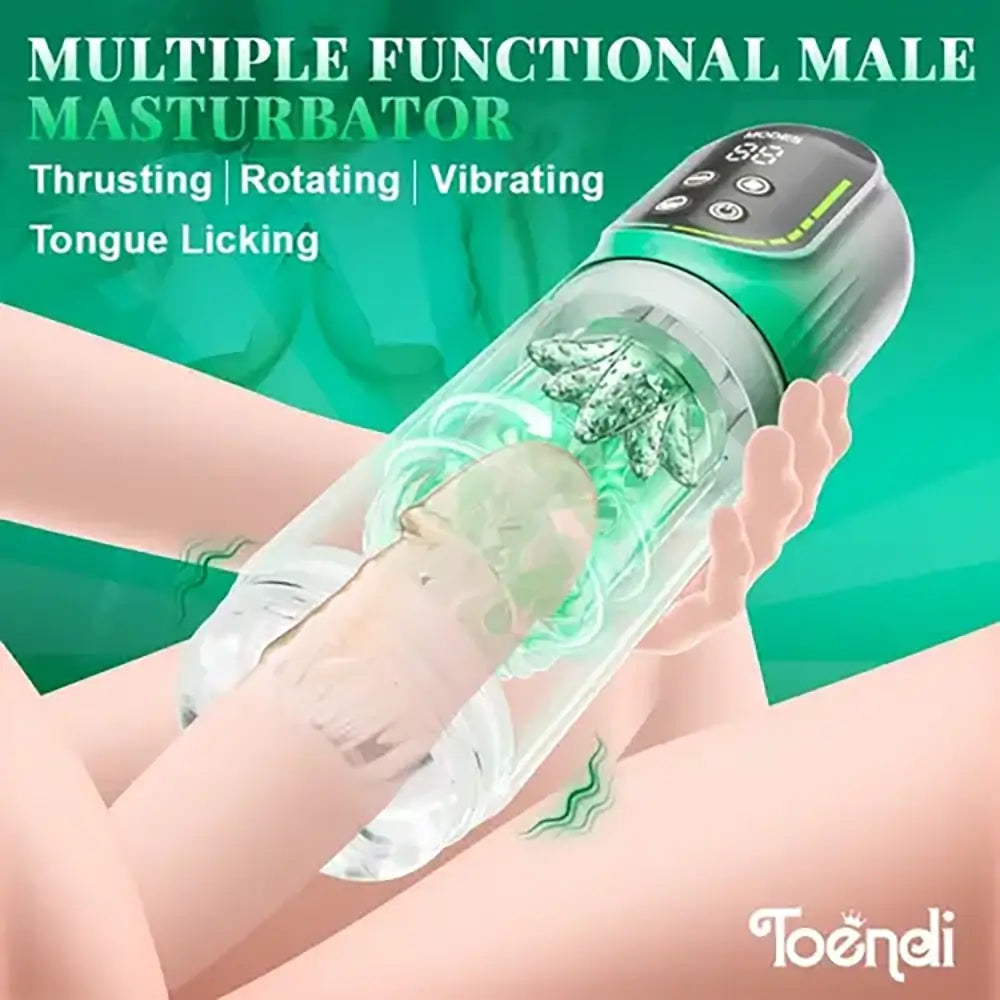 3 Pump 7 Thrusting Rotating Vibrating Sucking LCD Automatic Masturbator