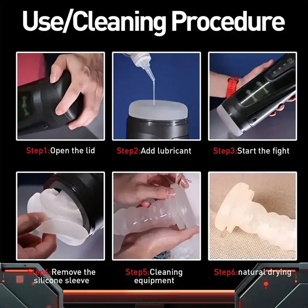 Vacuum Suction Vibration Explosive Button Automatic Masturbator