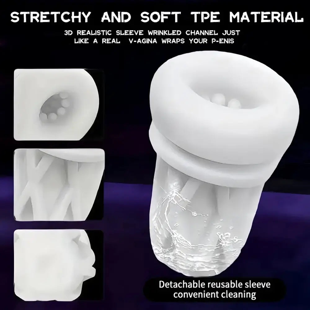Hand Control Sucking Vibrating Indication Male Automatic Masturbator