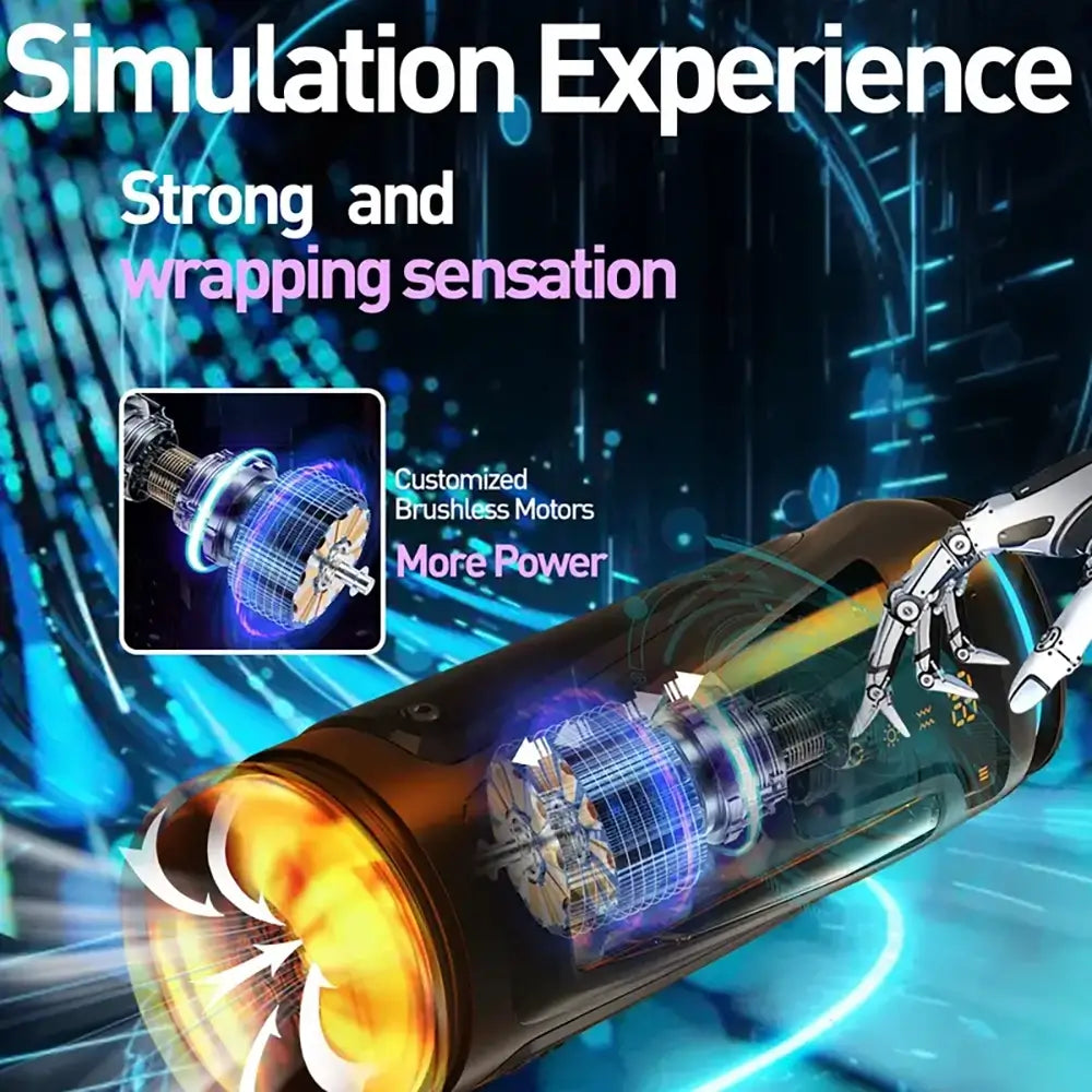 Vacuum Suction Vibration Explosive Button Automatic Masturbator