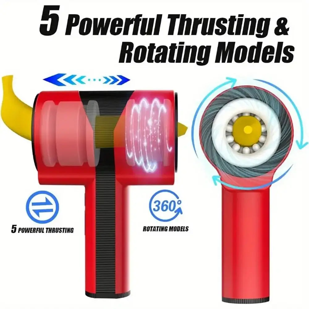 Sucking Electric Handheld Telescopic Rotating Vibrating Masturbator