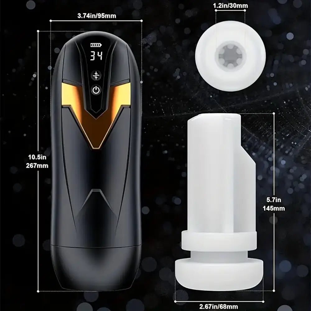 Forward Reverse Telescopic Heating Automatic Male Rotation Masturbator