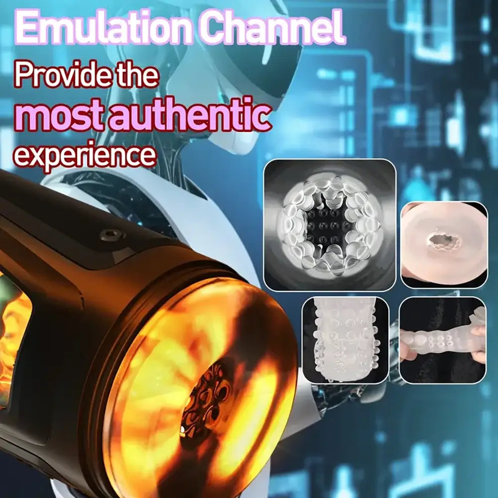 Vacuum Suction Vibration Explosive Button Automatic Masturbator