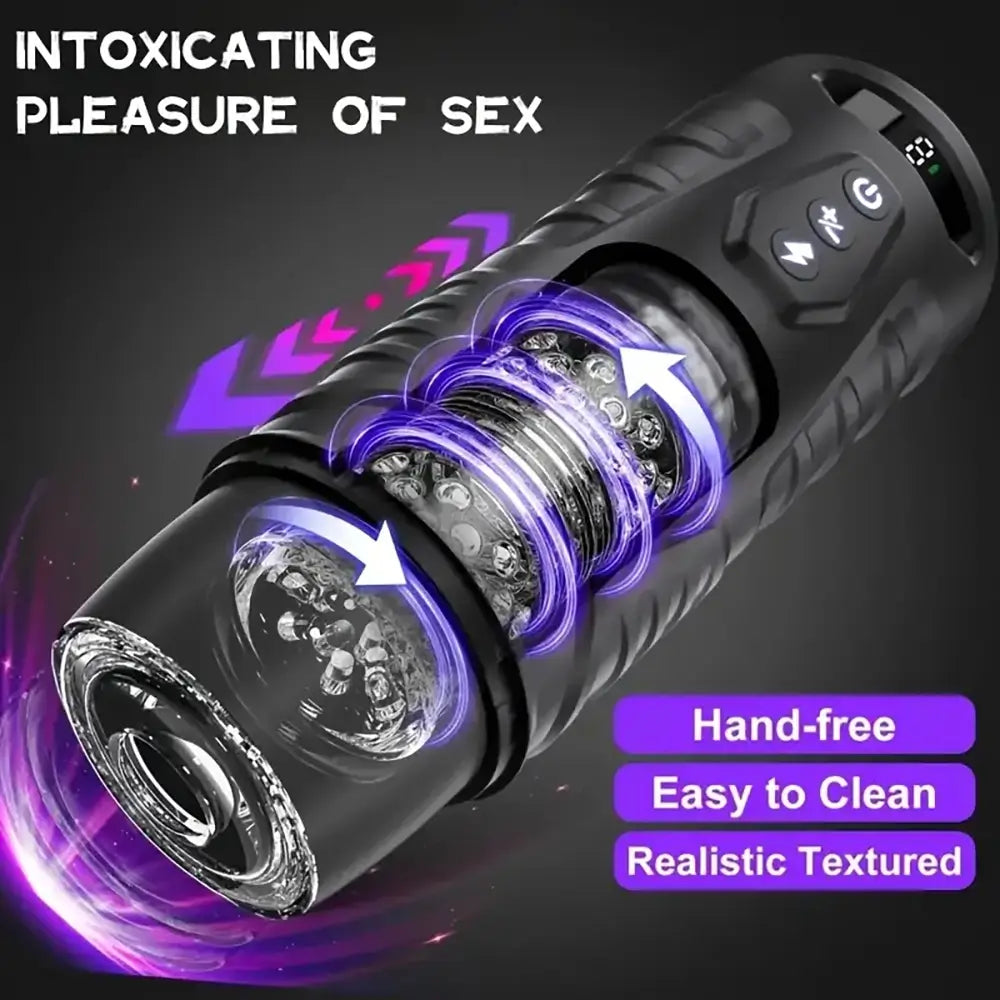 Intelligent Sucking Rotating Thrusting Electric Automatic Male Masturbator