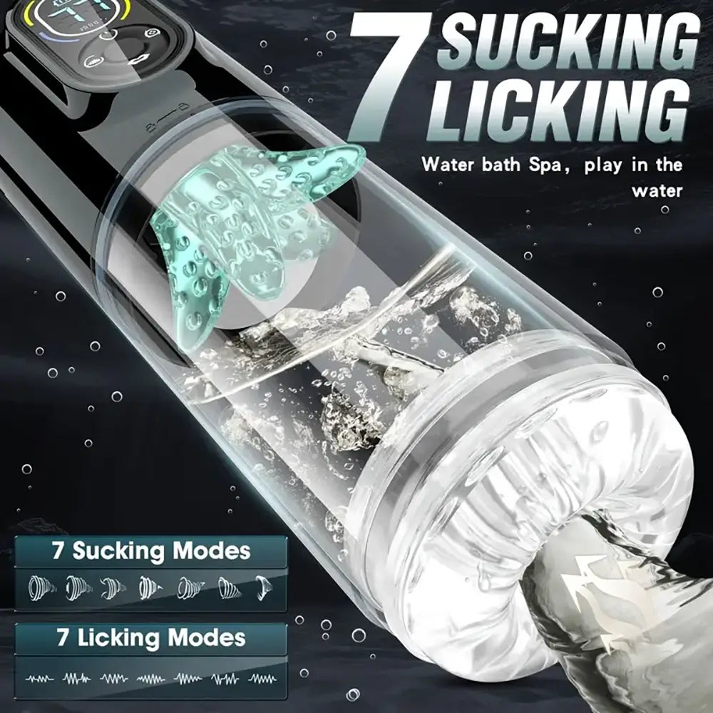 7 Sucking Vibrating Thrusting Rotating Licking Automatic Masturbator