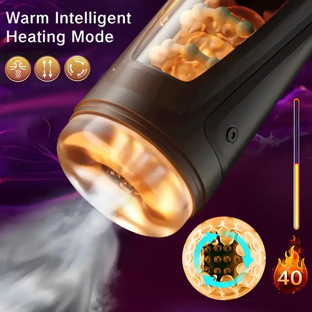Vacuum Suction Vibration Explosive Button Automatic Masturbator