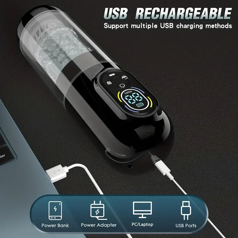 7 Sucking Vibrating Thrusting Rotating Licking Automatic Masturbator