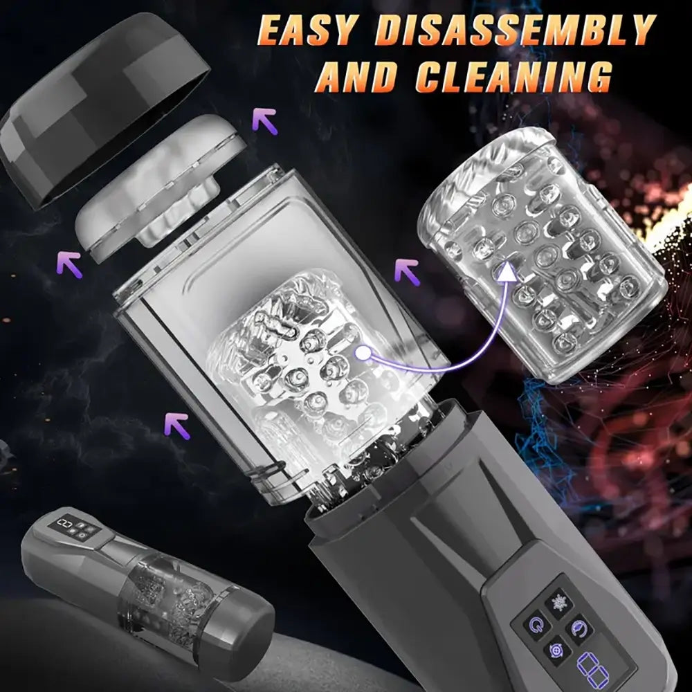 7 Vibrating Rotating Thrusting Licking 3D Texture Auto Masturbator