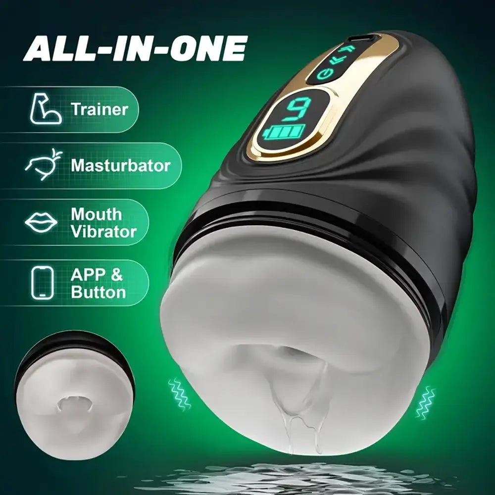 9 Vibrations Cock Trainer App Control Auto Masturbator With Heating Rod