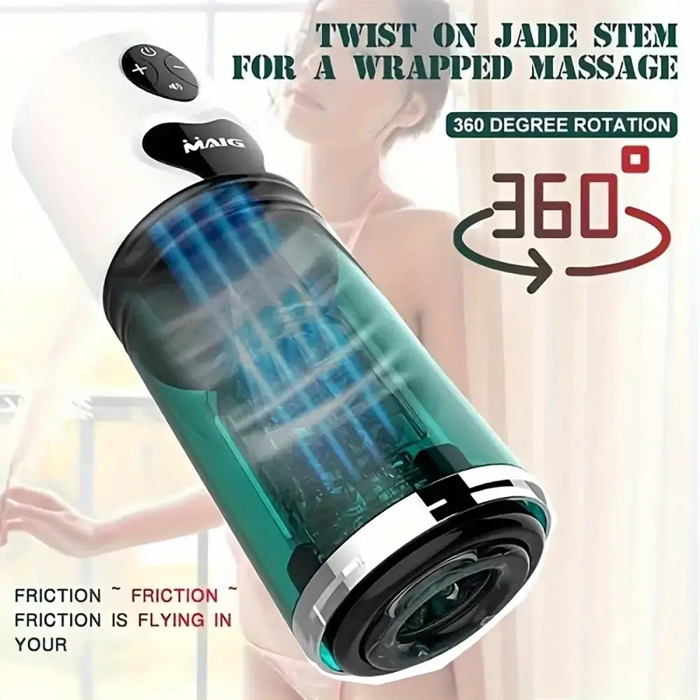 7 Thrust Rotating Twist Friction Electric 3 in1 Automatic Masturbator