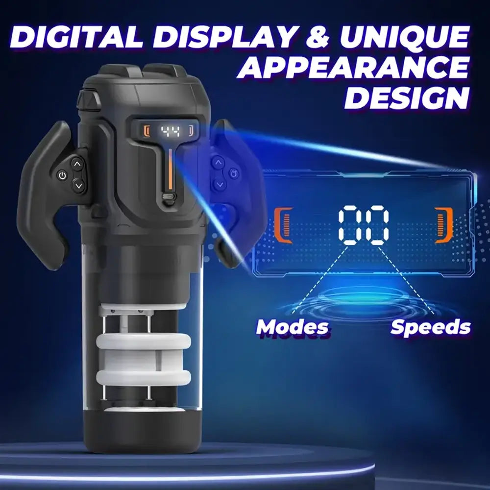 Thrusting Rotating Male Shaft Automatic Masturbator With LED Display