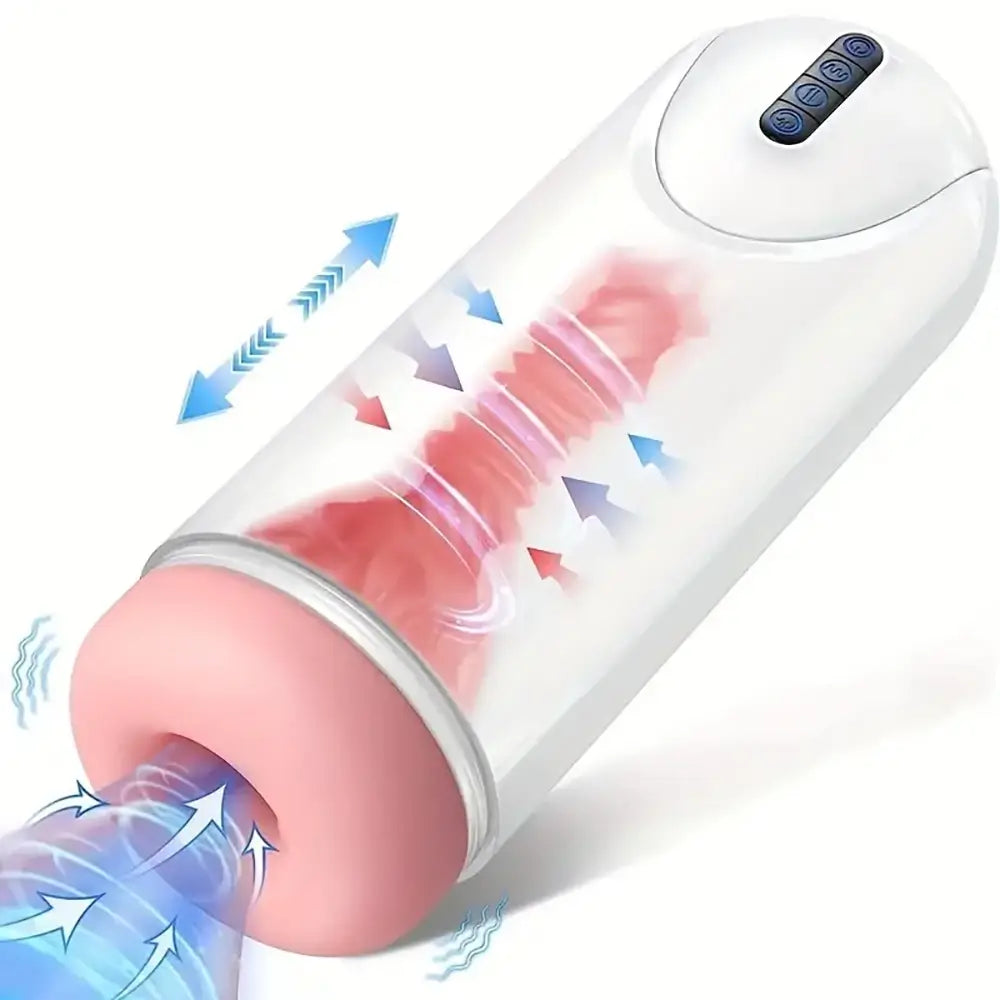 Stretchable Vibration Thrusting Sucking Automatic Masturbator For Males