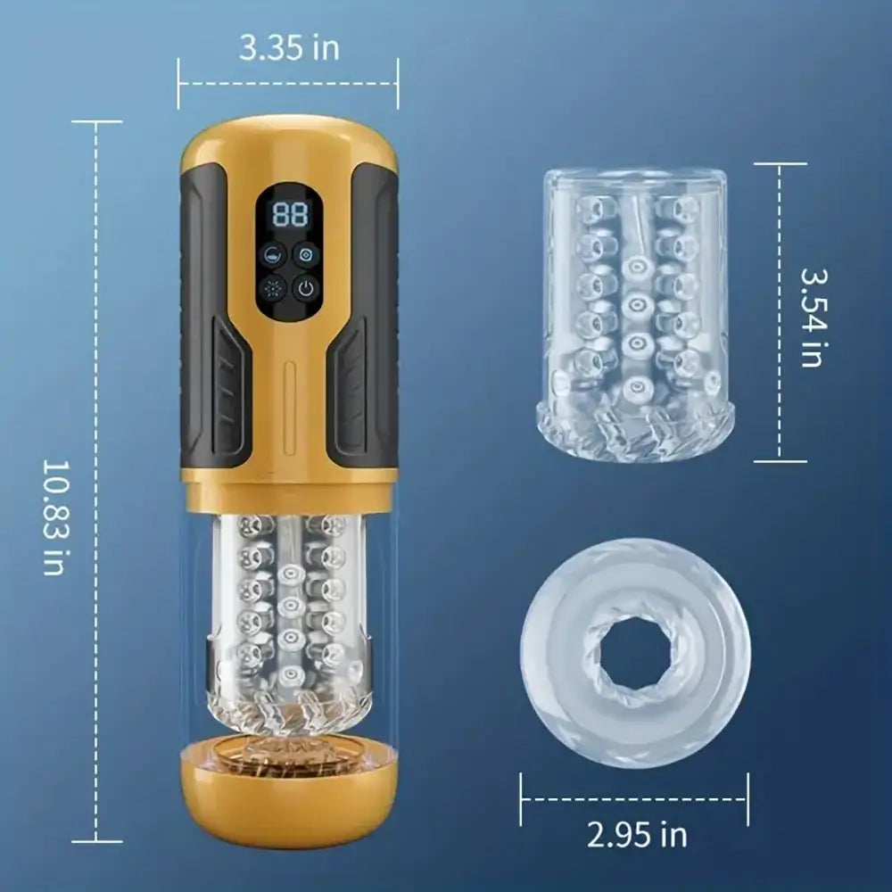 Amber Flash 3 Thrusting Rotation 7 Vibration Auto Masturbator