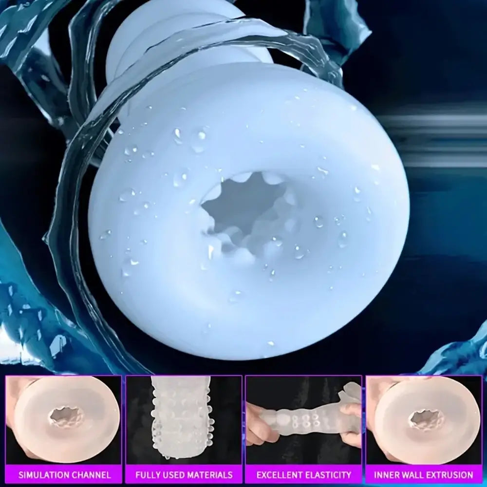 Vacuum Suction Vibration Explosive Button Automatic Masturbator