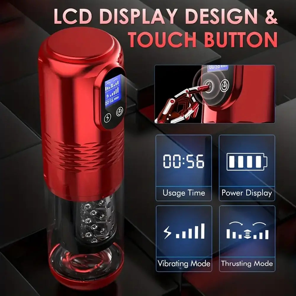 Red Diamond Innovative Motors Telescoping Lcd Automatic Masturbator