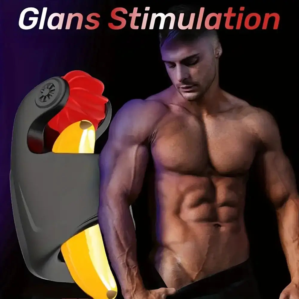 Tapping Vibrating Penis Vibrator Trainer Cock Massager With Control