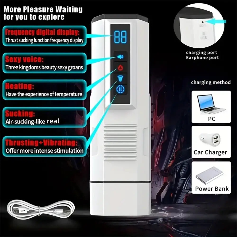 Cannonking Popular Motorized TPE Voice Sucking Electric Masturbator