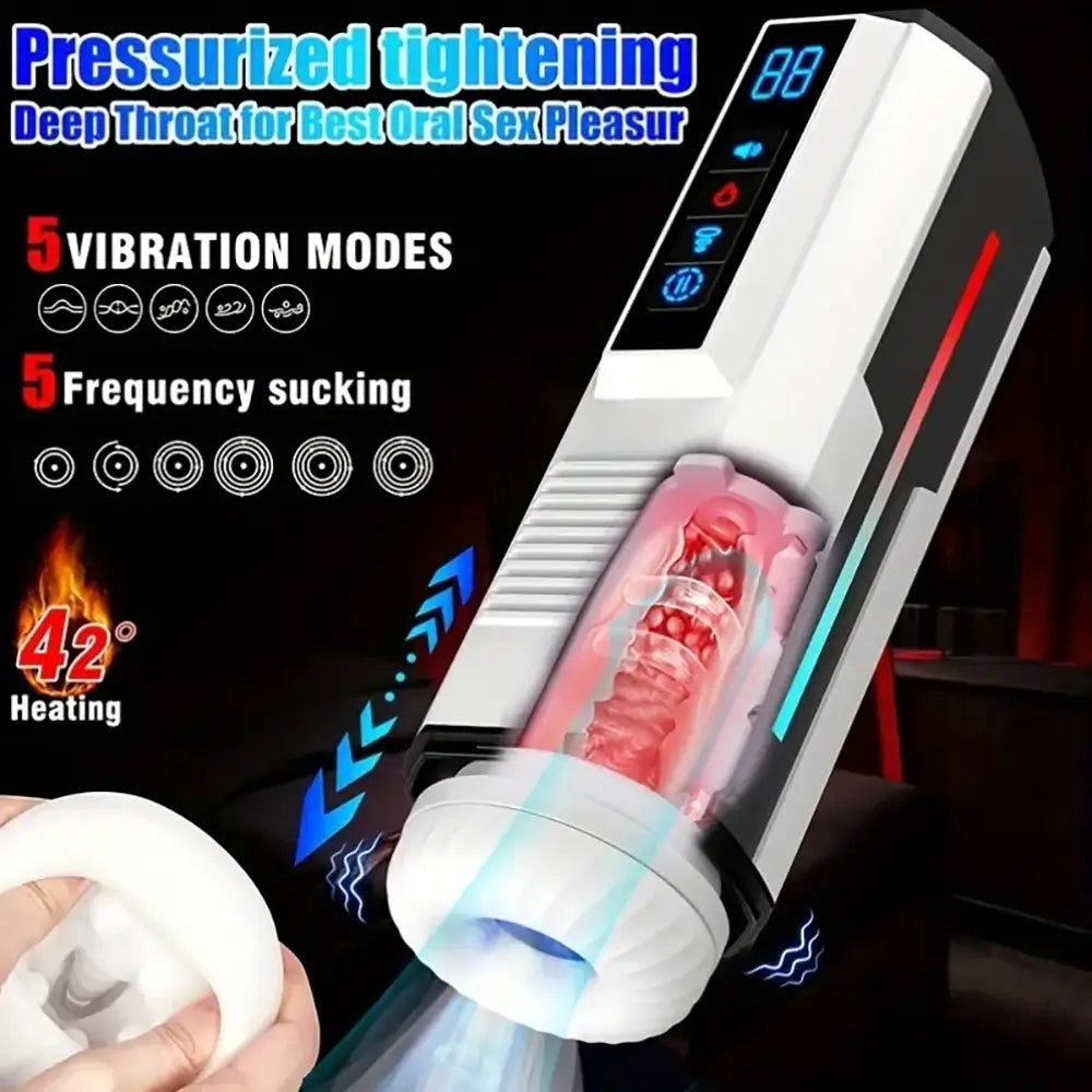Cannonking Popular Motorized TPE Voice Sucking Electric Masturbator