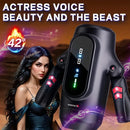 9 Telescopic Vibration LED Display Intelligent Heating Voice Masturbator